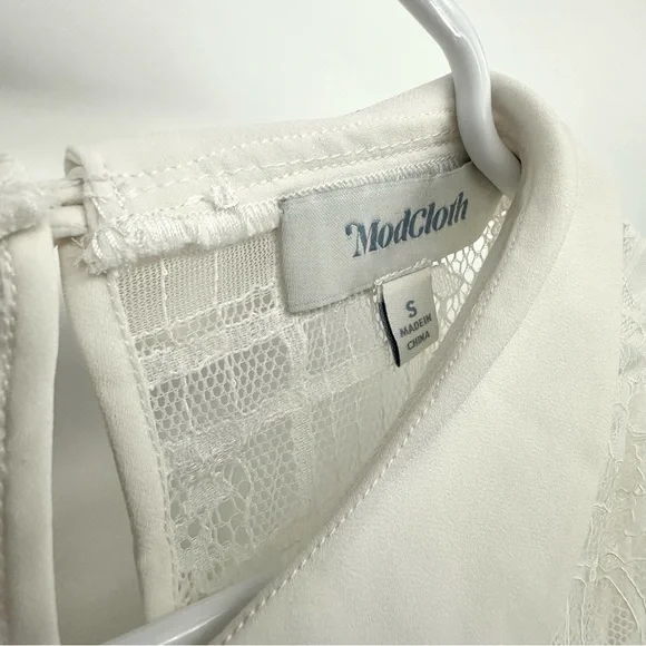 ModCloth | NWT Women’s S Small Maven Honeymoon Shift Dress Ivory Lace - Picture 3 of 8